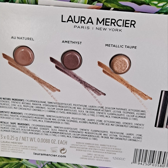 x2 Lot Laura Mercier Caviar Stick Eye Color 3 Shades Pod Sample Card - Picture 2 of 3